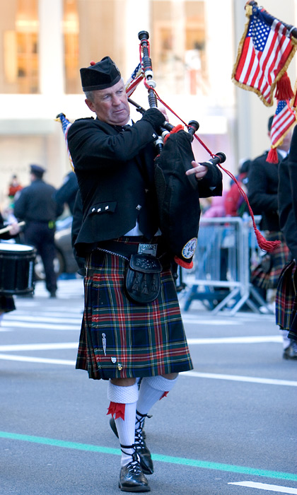 Bagpipes at St.Patrick's day parade